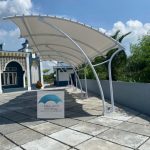 kanopi membrane modern minimalis untuk area parkiran